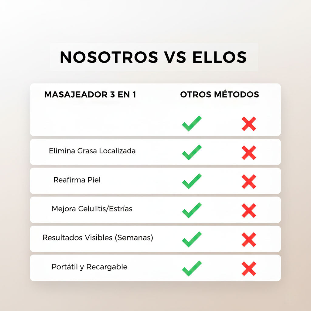 Masajeador Corporal 3 en 1 Reafirmante y Relajante |  Moldea tu cuerpo y reafirma tu piel sin salir de casa