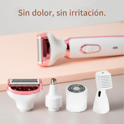 Depiladora 4 en 1 | Piel suave en minutos, sin dolor ni irritación